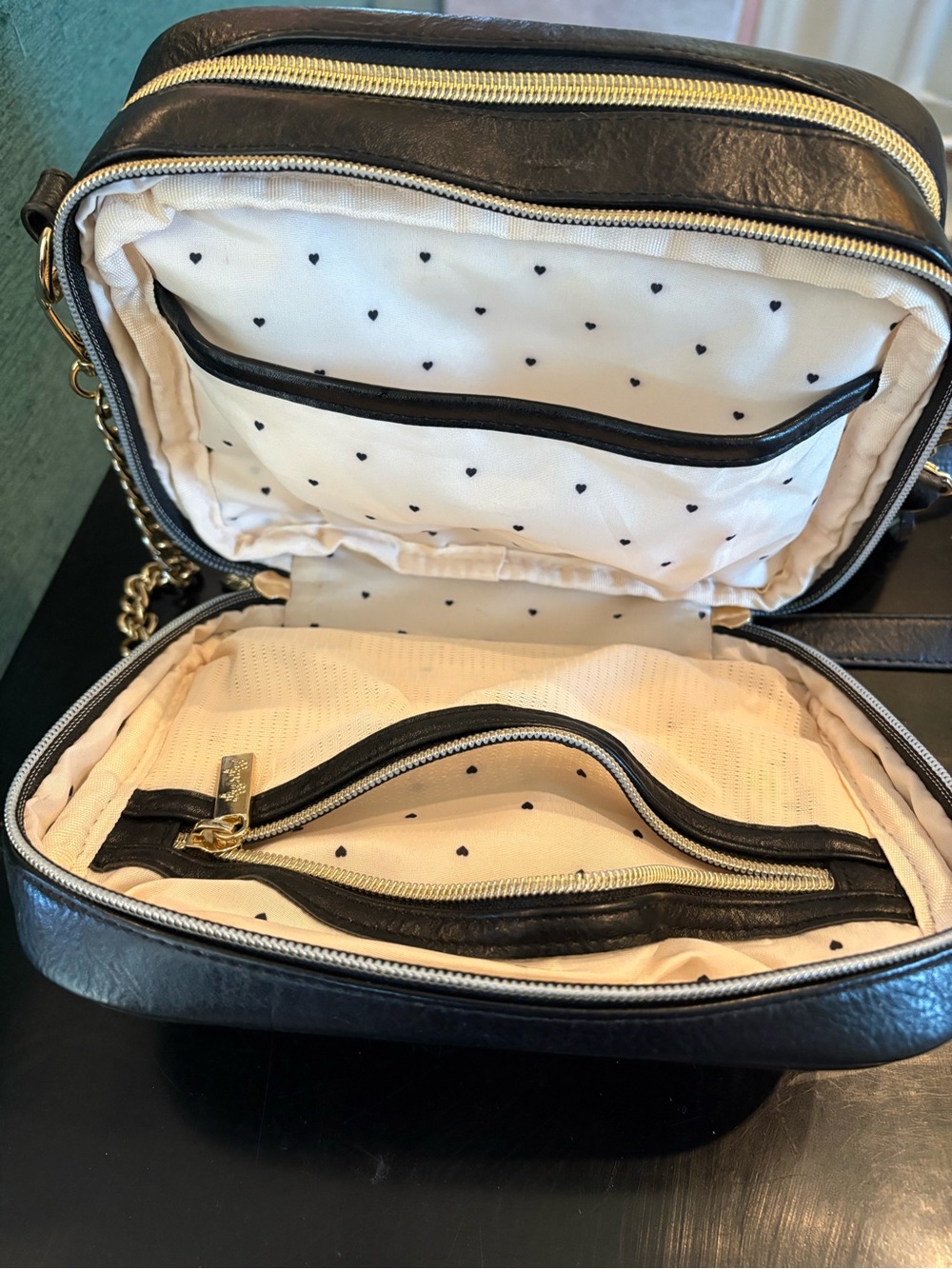 Itzy Ritzy Black Studded Crossbody Diaper Bag with Detachable Coin Pouch - Picture 7 of 14